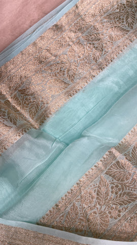 Premium dual tone organza saree