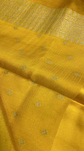 Pure Soft Manipuri Kota With Satin Border Saree💛