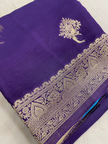 Premium Crape Satin Saree✨