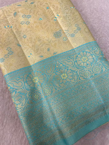 Bridal Semi Tissue Silk Saree 🌼