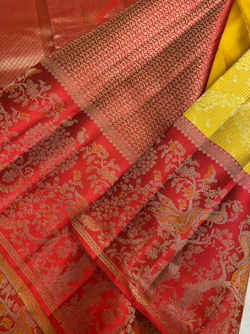 Pure Zari Handloom Kanjeevaram Silk Mark Certified Saree