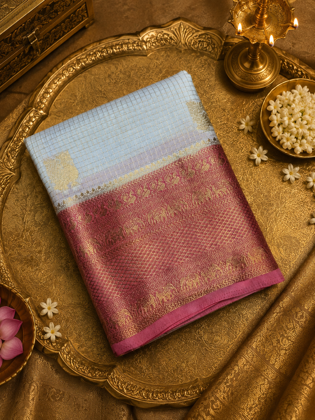 Premium Quality Semi Crepe Mysore Silk Saree