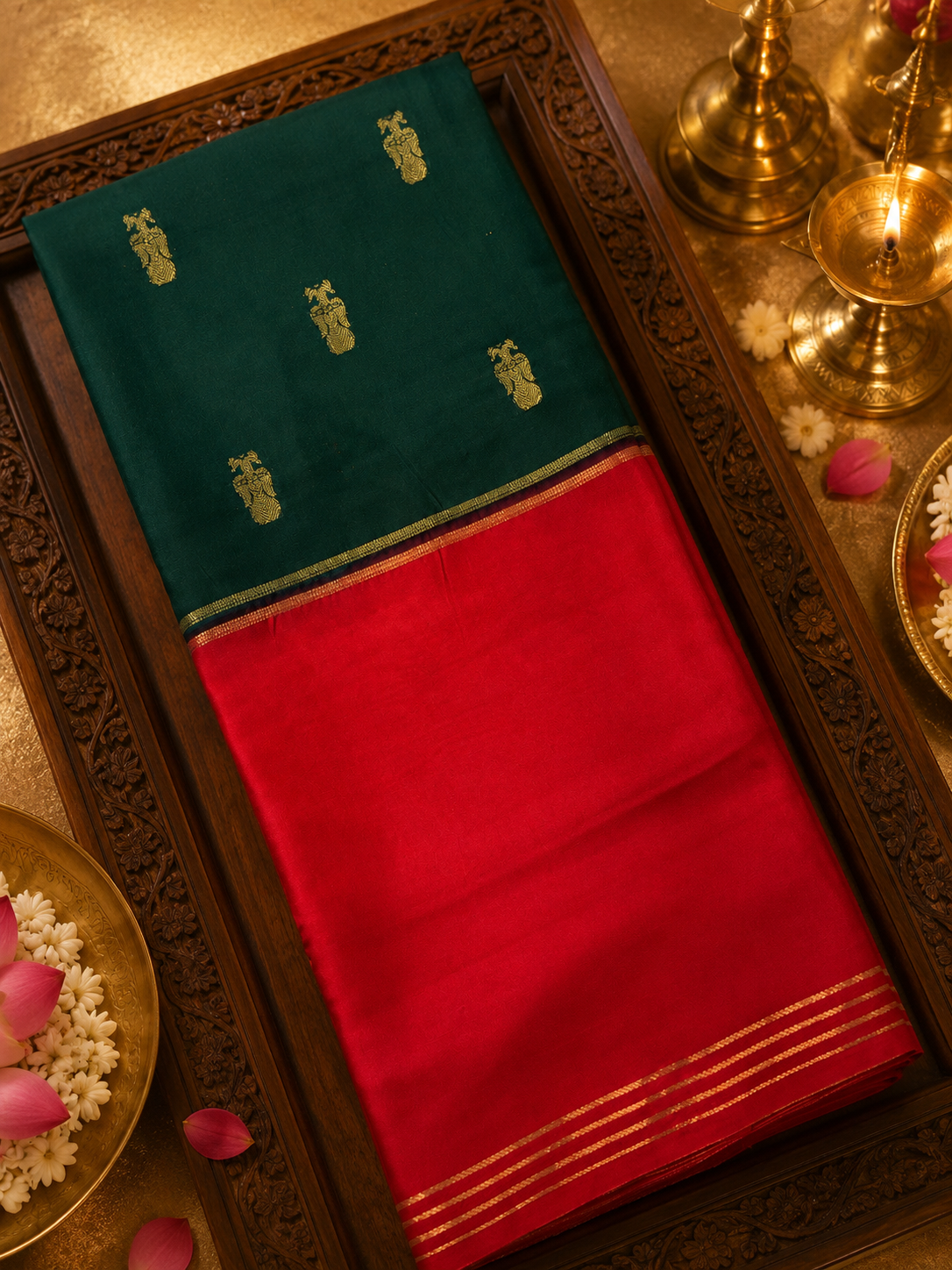Pure Mix Mysore Crepe Silk Saree