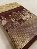 Bridal Semi Tissue Silk Saree (dark gold)