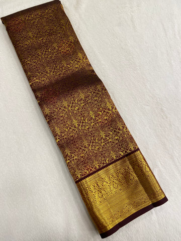 Pure Zari Handloom Kanjeevaram Silk Mark Certified Saree