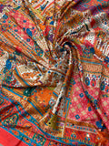 Banarasi Kalamkari Saree With Mirror Work
