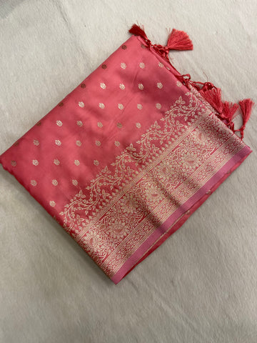 Premium crepe satin silk saree