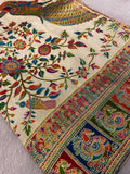 Premium Banarasi Crepe Kalamkari Saree