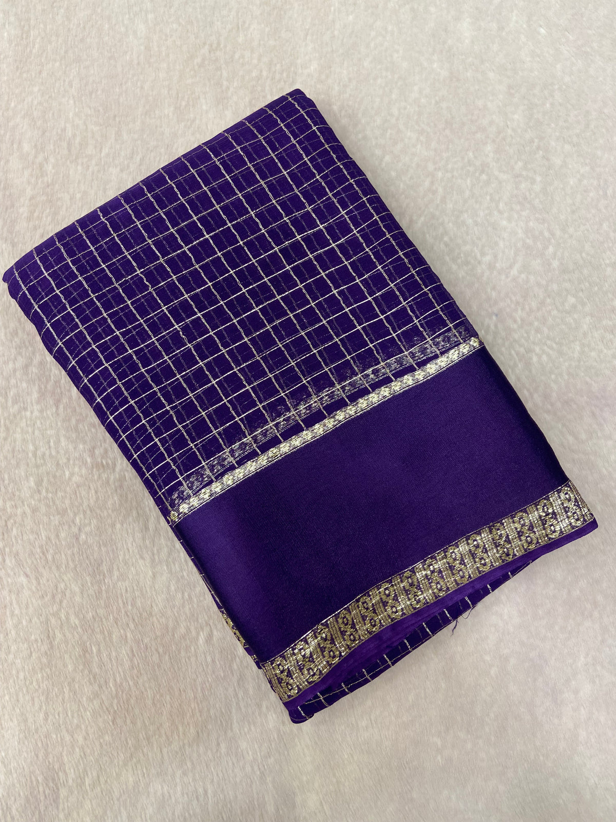 Chiffon Saree With Satin Border