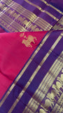 Pure 1G zari handloom Kanjeevaram Silk Saree- Silk mark certified- PS2343