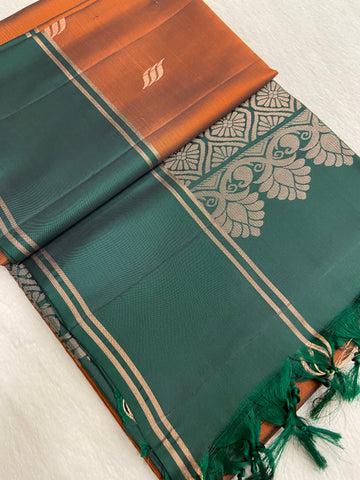 Half Mix Kanjeevaram Soft Silk Saree