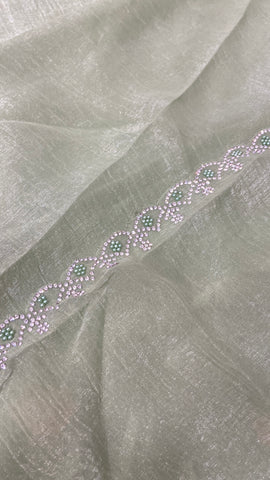 Premium Crush Organza Saree💚