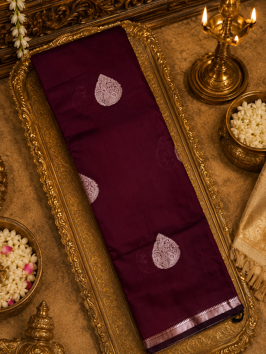 Premium Indori Silk Saree