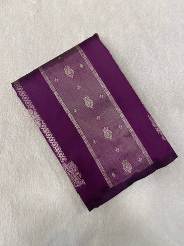 Semi Kanchipuram Silk Saree🦚💜