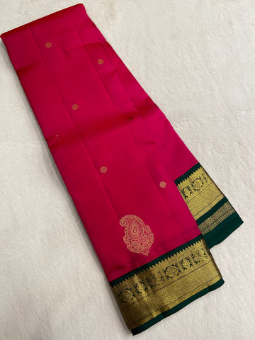 Pure Zari handloom Kanjeevaram silk mark certified saree