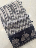 Premium quality organza saree with embroidery border