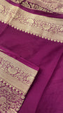 Premium Semi Mysore Silk Saree Brocade Design (Wine)- 902139