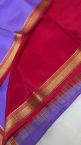 Pure crepe mysore silk saree 100 GSM silk mark certified