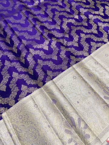 Pure Zari Handloom Kanjeevaram Silk Mark Certified Saree