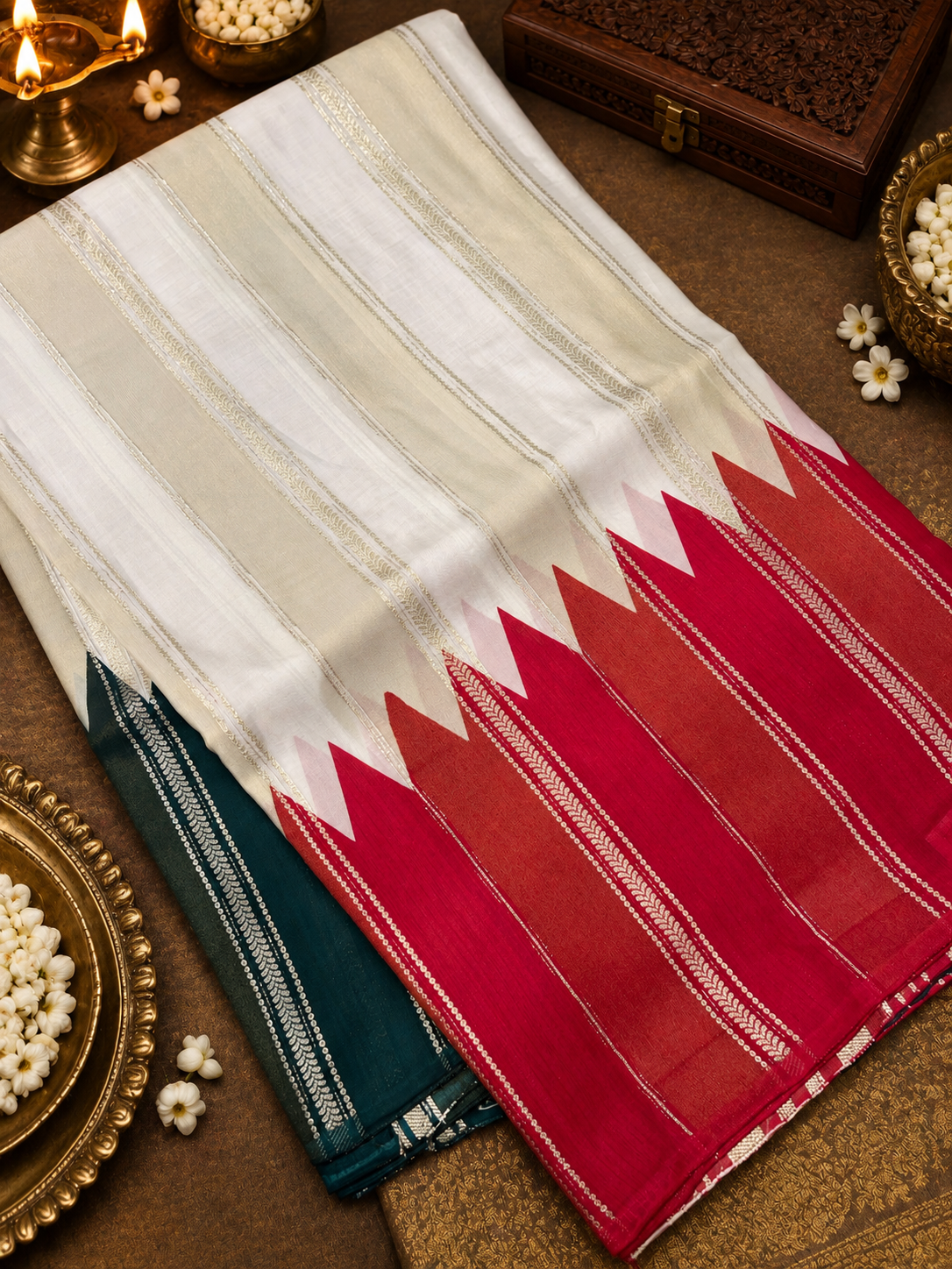 Pure Chinnon Saree ❤️-902050