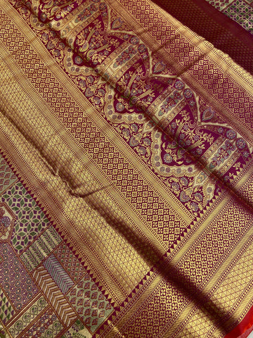 Bridal tissue semi silk saree
