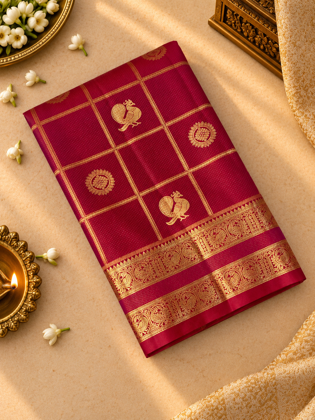 Premium Semi Kanchipuram Silk Saree - RF1114