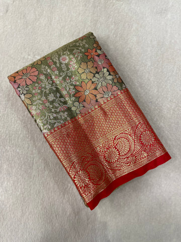 Bridal Semi Tissue Silk Saree