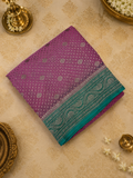 Pure crepe khaddi Banarasi saree- Silk mark certified