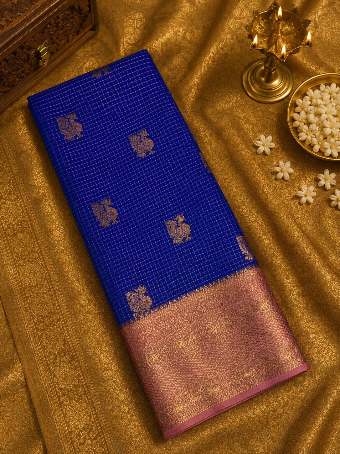 Premium Quality Semi Crepe Mysore Silk Saree