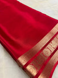 Pure Mix Mysore Crepe Silk Saree- 902032 Red
