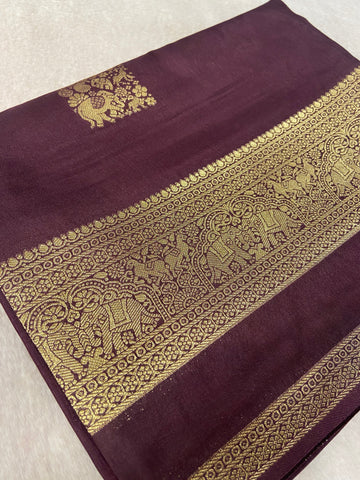 Premium Viscose Crepe Silk Saree🤎✨
