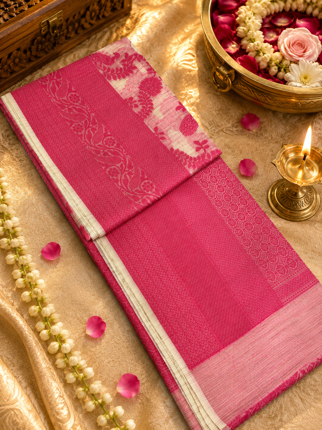 Premium Super Net Linen Saree
