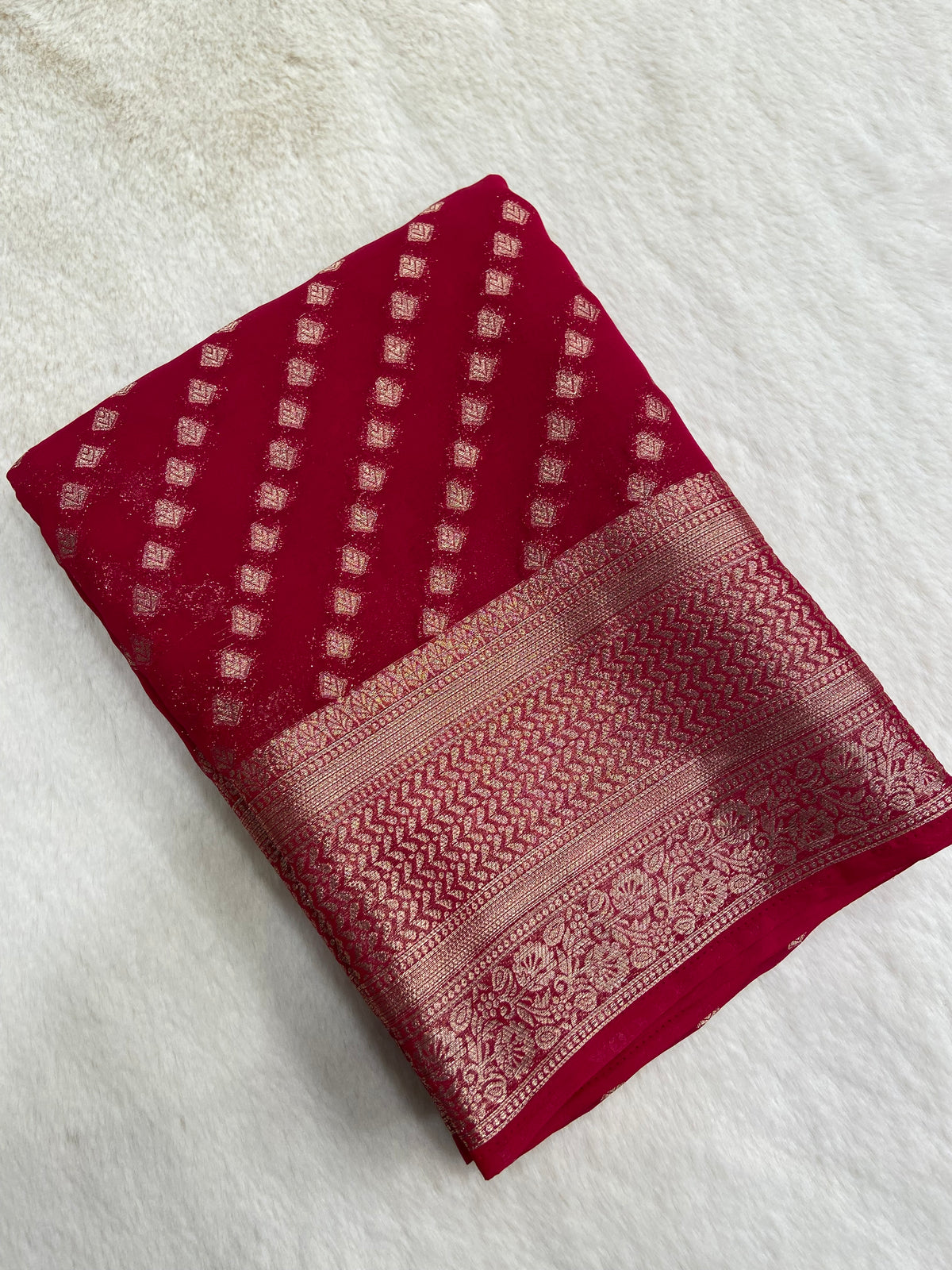 Soft Georgette Saree (Pink)✨