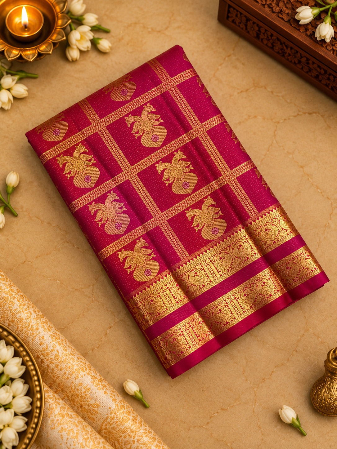 Premium Semi Kanchipuram Silk Saree-RF1212