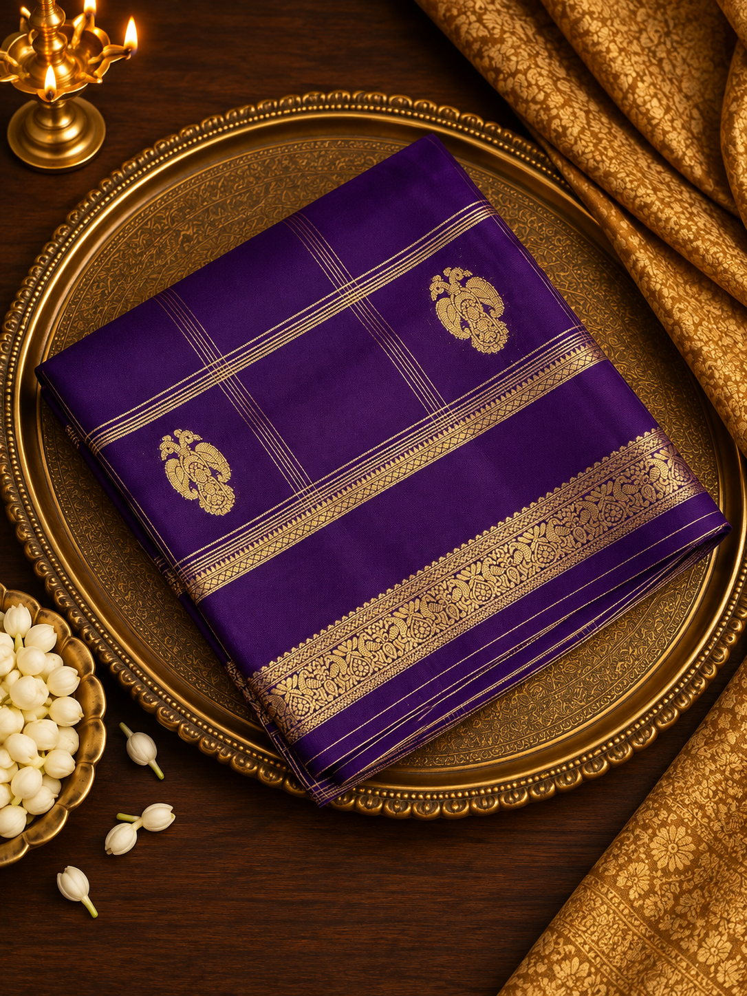 Pure Mix Crepe Mysore Silk Saree