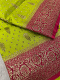 Pure mix crepe silk saree