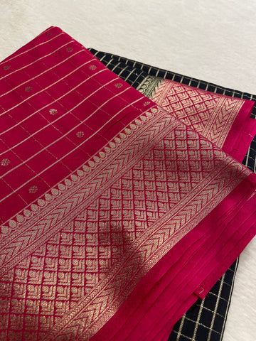 Pure Mix Crepe Mysore Silke Saree ✨