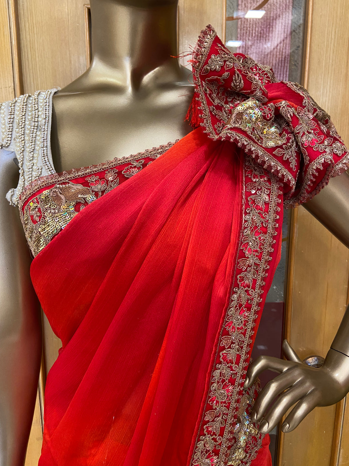 Designer Fancy Saree With Work