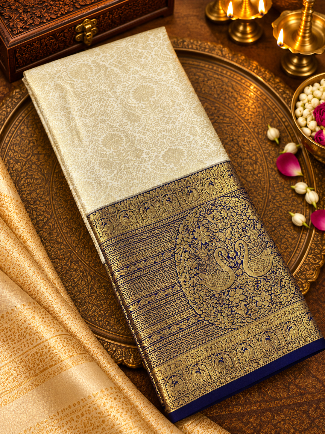 Premium Bridal Semi Kanchipuram Silk Saree - RF1308