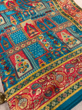 Premium Banarasi Crepe Satin Kalamkari Saree
