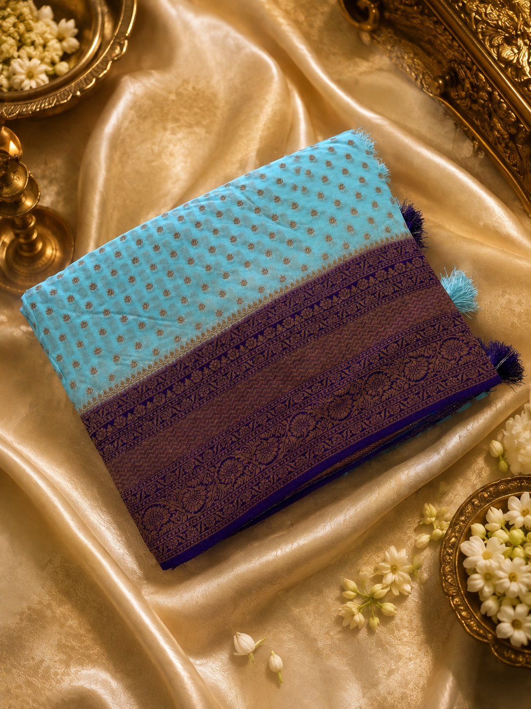 Pure replica in Banarasi crepe khaddi saree