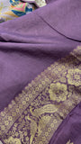 Premium Banarasi Crepe silk Saree With Appliqué Work - 902644