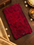 Premium Fendicrush organza saree- 902585 Maroon