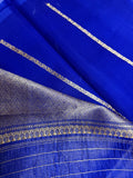 Pure Organza silk saree- Silk mark certified- 902351 Royal blue