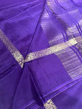 Pure Mix Mysore Crepe Silk Saree- Purple