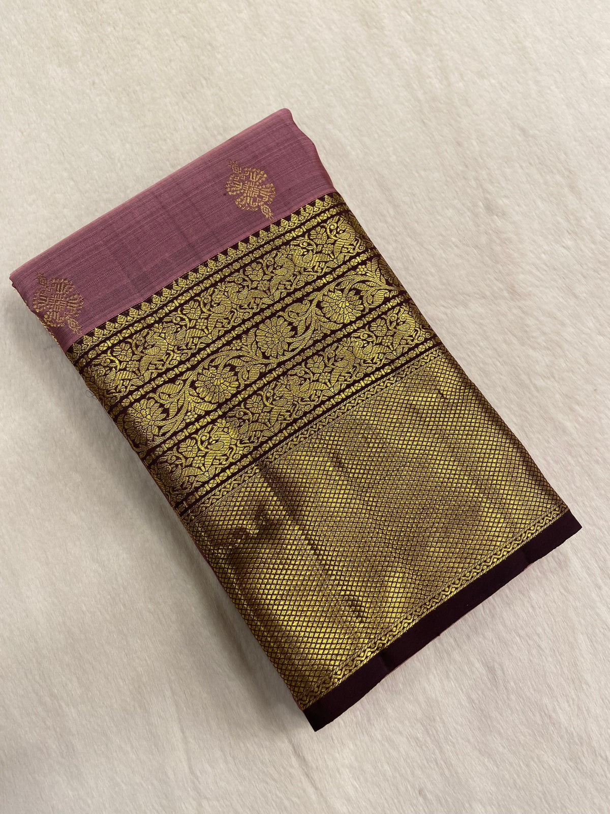 Pure zari handloom Kanjeevaram silk mark certified saree