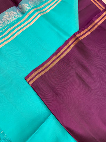 Half Mix Kanjeevaram Soft Silk Saree