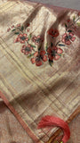 Tissue Bridal Semi Silk  Saree With Work - 902493