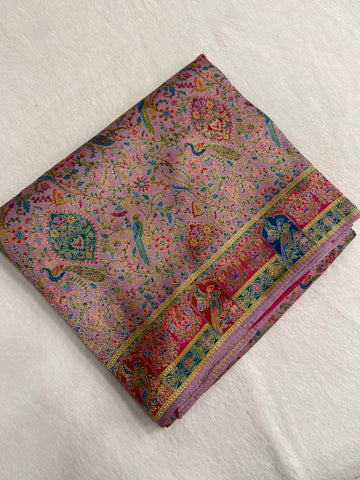 Premium Banarasi Crepe Kalamkari Saree