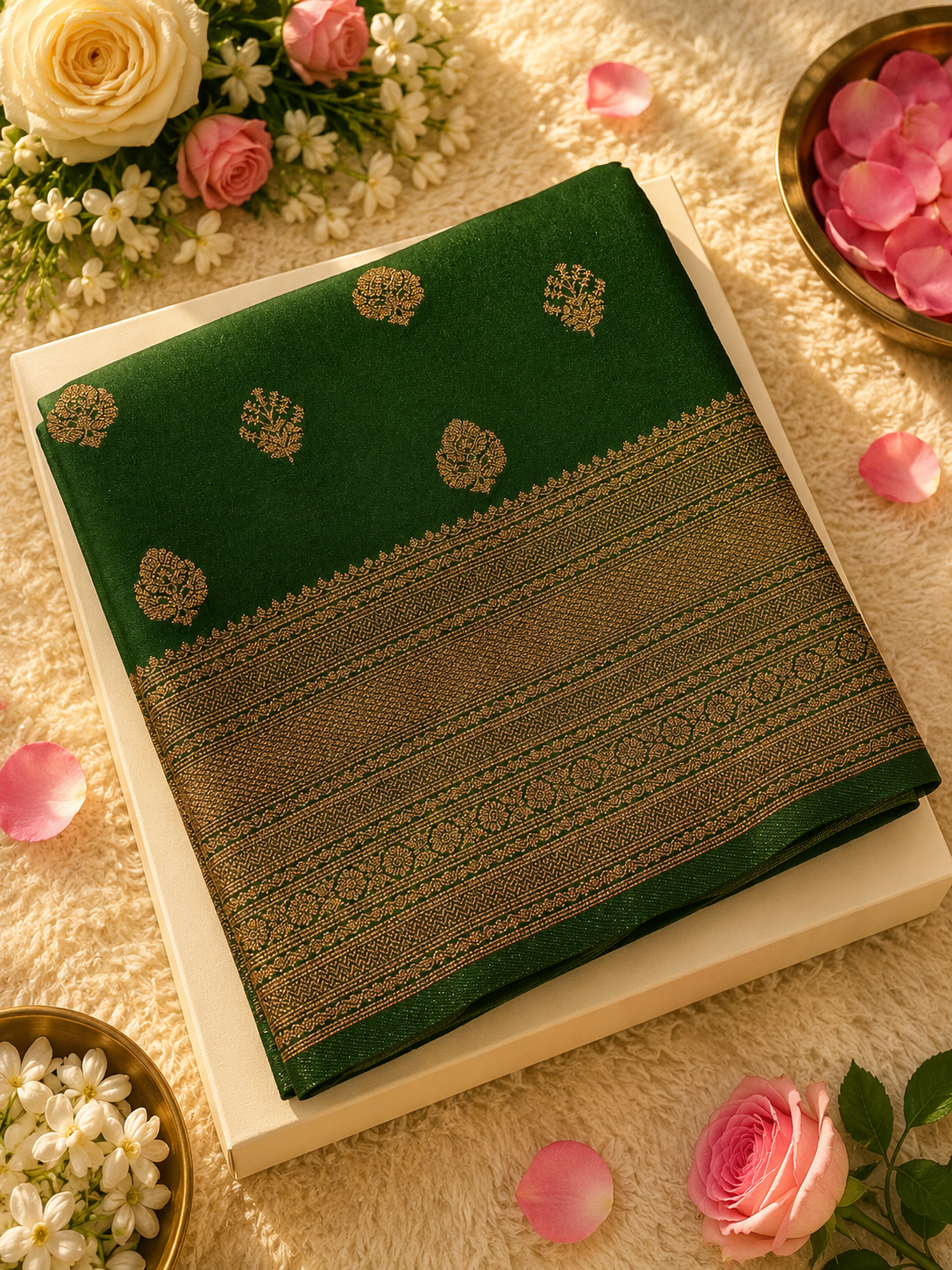 Premium Georgette Saree With Zari Work